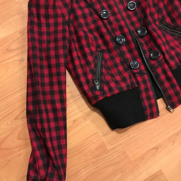 New Forever 21 large Red cube jacket with hoodies - Picture 4 of 7